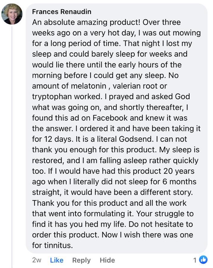 Frances Renaud - Shanti testimonial